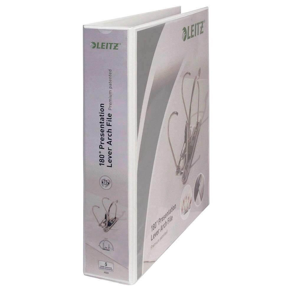 LEITZ 4225 Präsentationsordner Kunststoff 8,0 cm DIN A4 - weiß