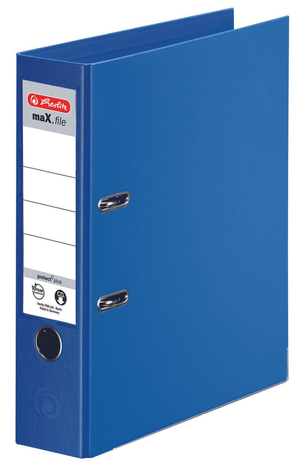 herlitz Ordner Rückenbreite 8 cm DIN A4 Kunststoff blau