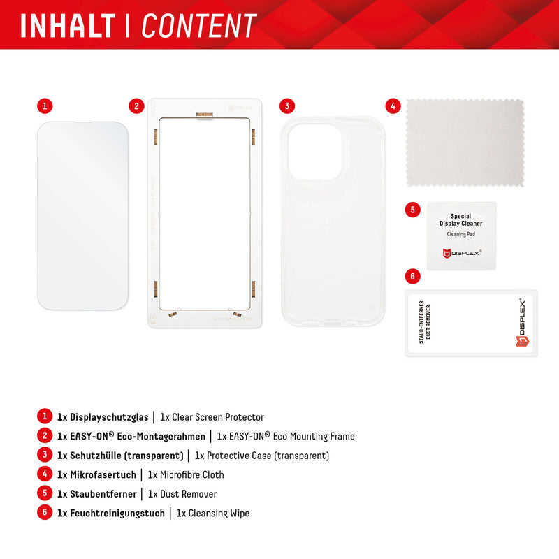 DISPLEX Panzerglas + Schutzhülle für Google Pixel 7a, Eco-Montagerahmen, kratzer-resistent
