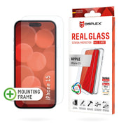 DISPLEX Panzerglas + Schutzhülle für Apple iPhone 15