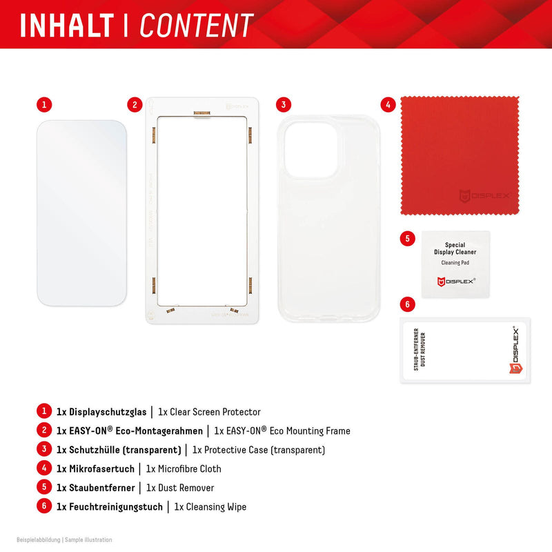DISPLEX Panzerglas + Schutzhülle für Apple iPhone 15 Plus