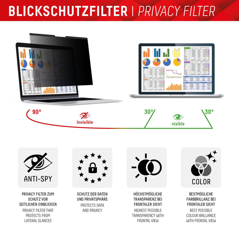 DISPLEX PRIVACY SAFE Magnetischer 2-Wege Blickschutzfilter für MacBook Air 15‘‘