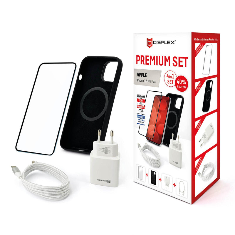 DISPLEX Premium-Starterset für Apple iPhone 15 Pro Max