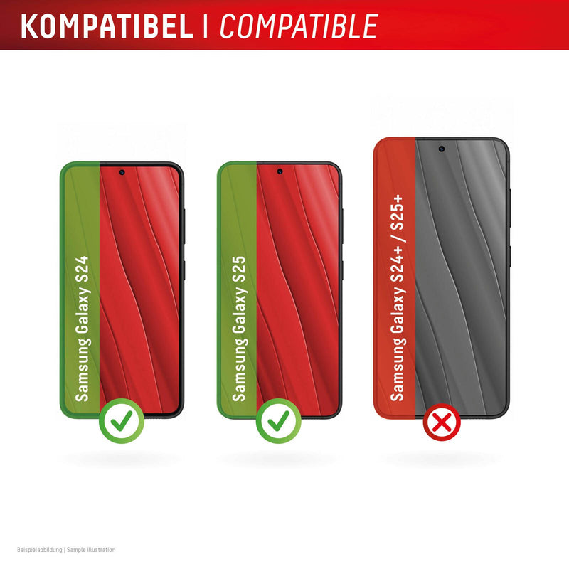 DISPLEX Premium Panzerglas (Full Cover, 10H) für Samsung Galaxy S24/S25