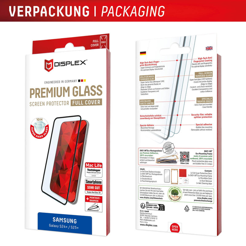 DISPLEX Premium Panzerglas (Full Cover, 10H) für Samsung Galaxy S24+/S25+