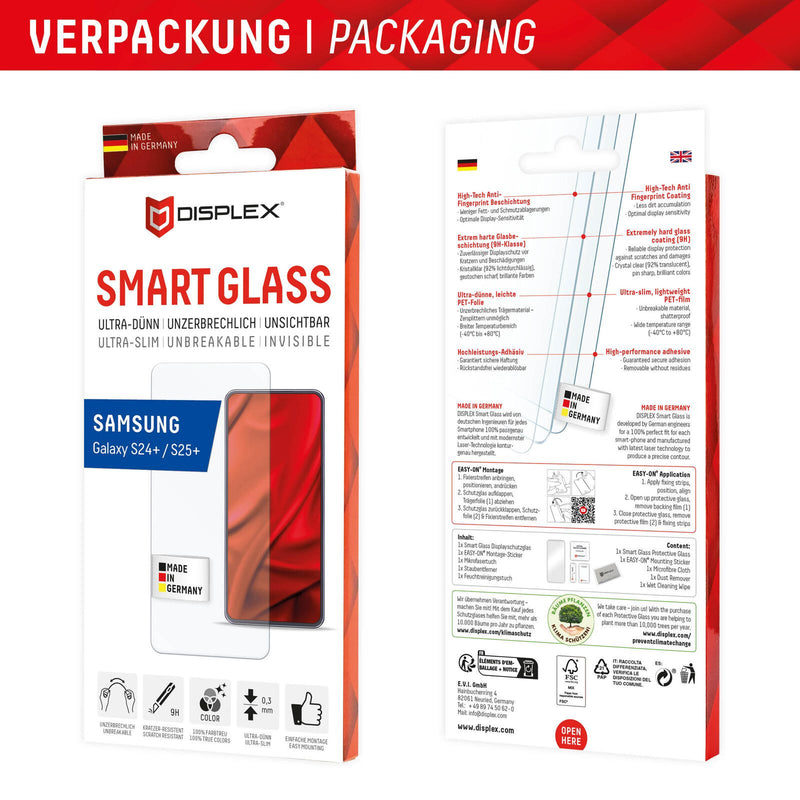 DISPLEX Smart Glass (9H) für Samsung Galaxy S24+/S25+