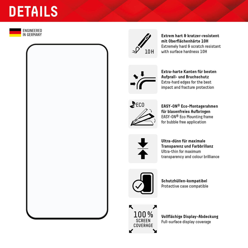 DISPLEX Full Cover Panzerglas (10H) für Samsung Galaxy A35/A55 5G