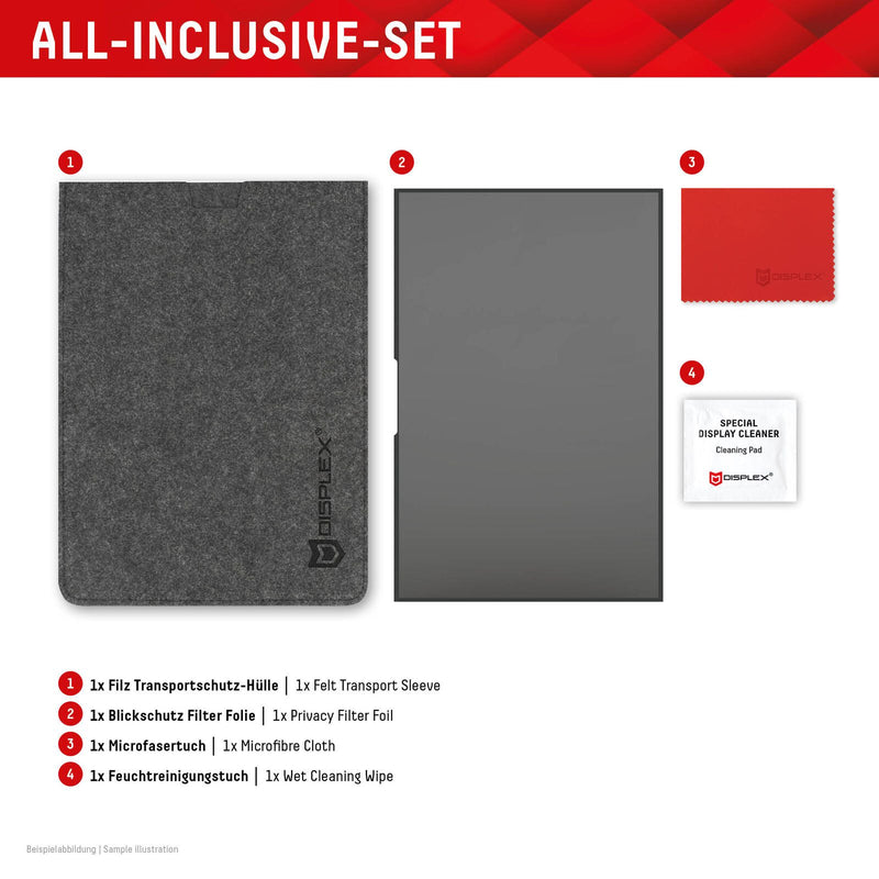 DISPLEX PRIVACY SAFE Wiederablösbarer 2-Wege Blickschutzfilter für Laptop/ Notebook (randlos/frameless) 16'' (16:10)