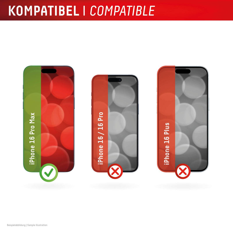 DISPLEX Premium Anti-Reflex Panzerglas (super-entspiegelt, FC, 10H) für Apple iPhone 16 Pro Max