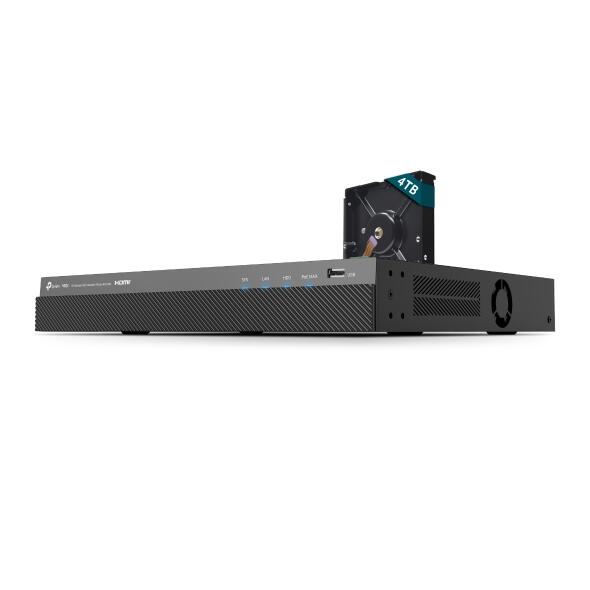 TP-Link VIGI NVR2016H-16MP-4TB 16 Kanal Netzwerk Video Recorder, 2x bis zu 10TB SATA HDD intern montierbar