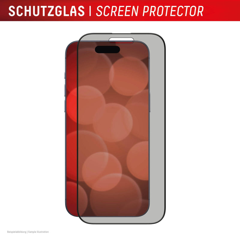 DISPLEX Privacy Full Cover Panzerglas (10H) für Apple iPhone 16 Pro Max