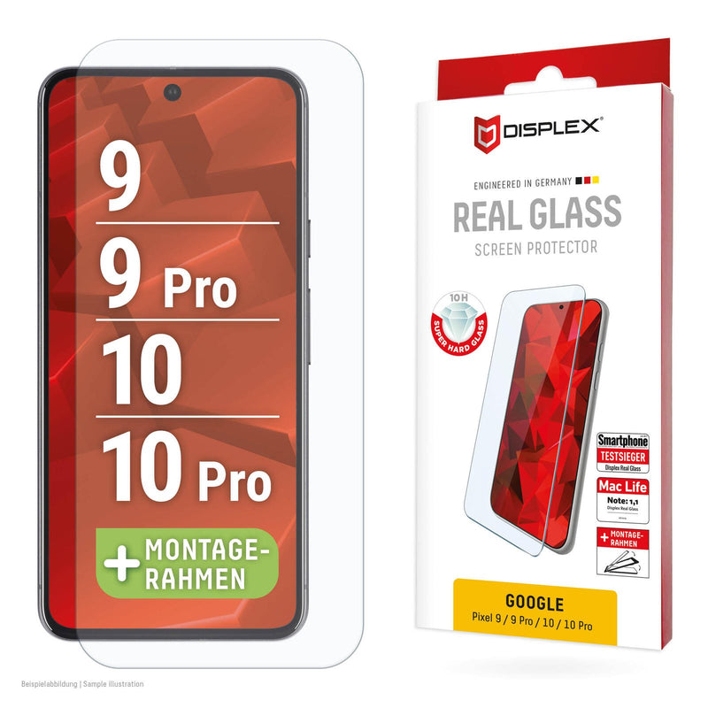 DISPLEX Panzerglas 2D/Clear (10H) für Google Pixel 9, Pixel 9 Pro, Pixel 10, Pixel 10 Pro