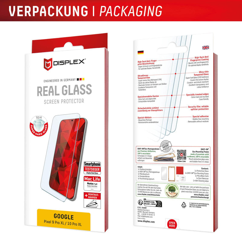 DISPLEX Panzerglas 2D/ Clear (10H) für Google Pixel 9 Pro XL & Pixel 10 Pro XL