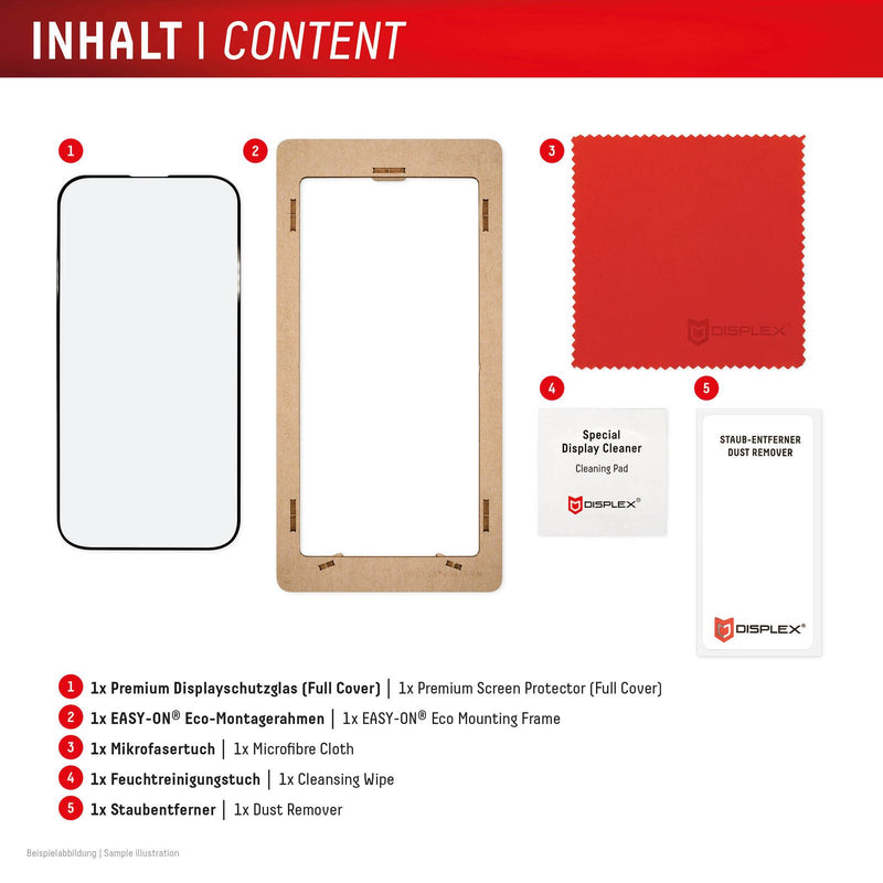 DISPLEX Premium Panzerglas (Full Cover, 10H) für Apple iPhone 16 Plus