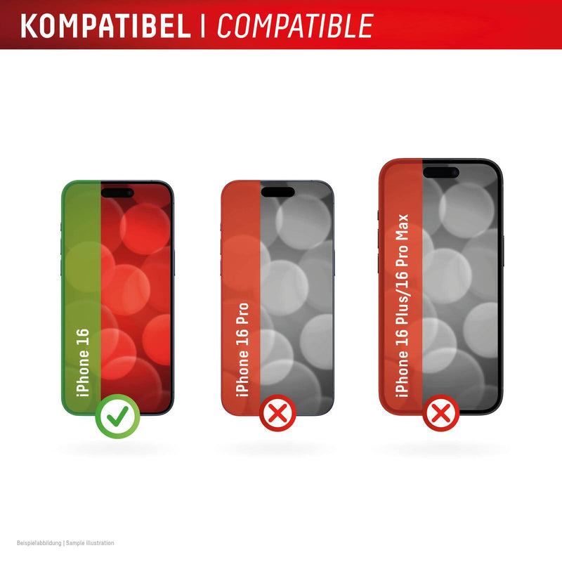 DISPLEX Privacy Full Cover Panzerglas (10H) für Apple iPhone 16
