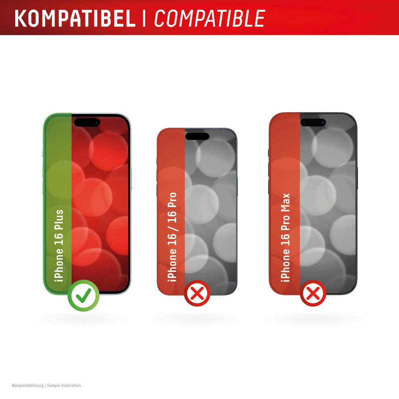 DISPLEX Privacy Full Cover Panzerglas (10H) für Apple iPhone 16 Plus