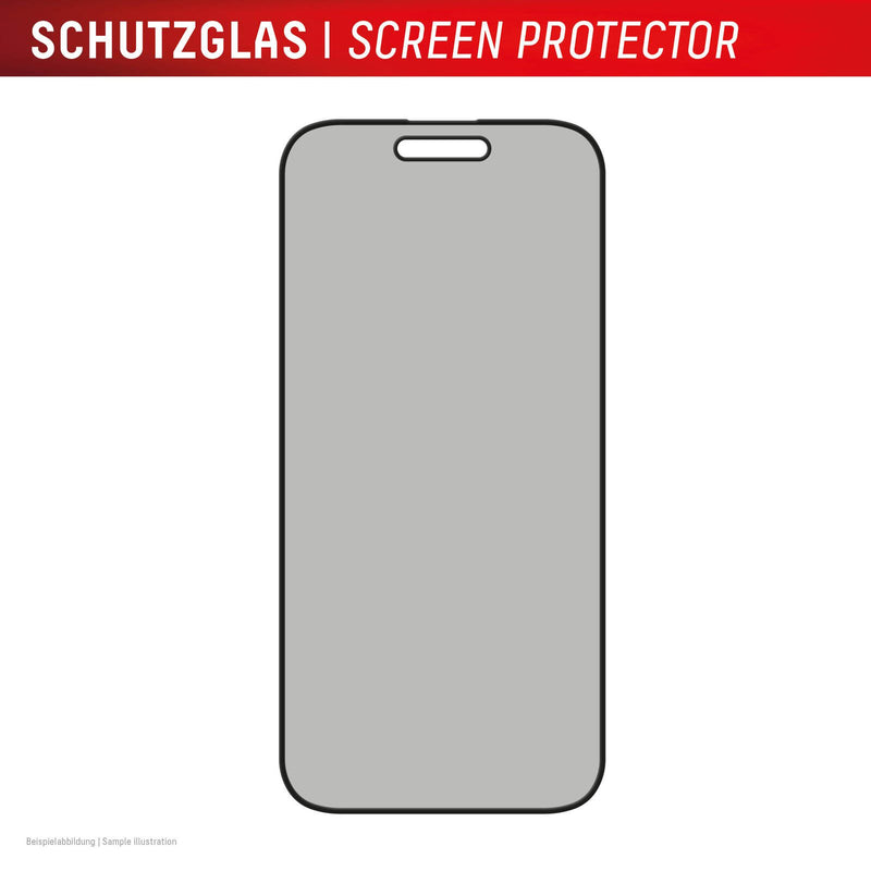 DISPLEX Privacy Full Cover Panzerglas (10H) für Apple iPhone 16 Plus