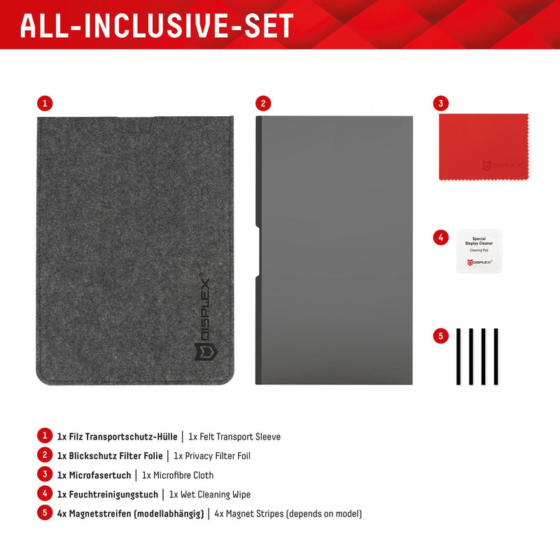 DISPLEX PRIVACY SAFE Blickschutzfilter für Laptop/ Notebook 14'' (16:10)