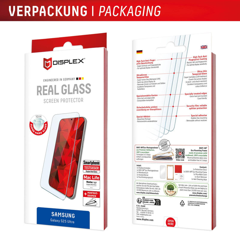 DISPLEX Panzerglas 2D/ Clear (10H) für Samsung Galaxy S25 Ultra