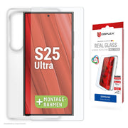 DISPLEX Panzerglas (10H) + Schutzhülle für Samsung Galaxy S25 Ultra