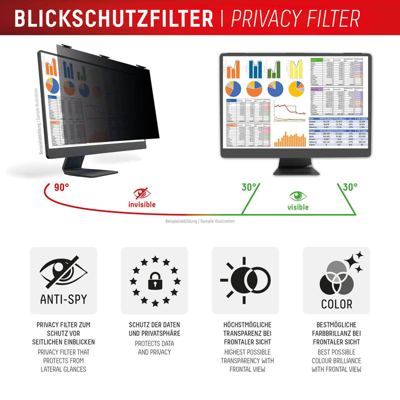 DISPLEX PRIVACY SAFE Blickschutzfilter für Desktop Monitor 27'' (16:9)