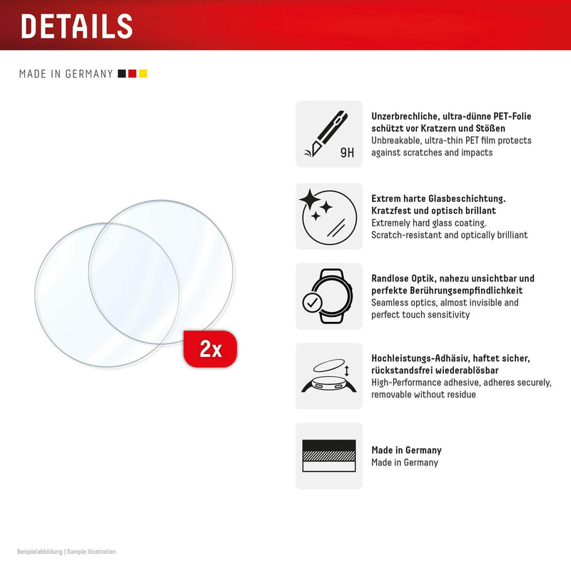 DISPLEX Unzerbrechliches Smartwatch Glass für Samsung Galaxy Watch 6 Classic (43mm)