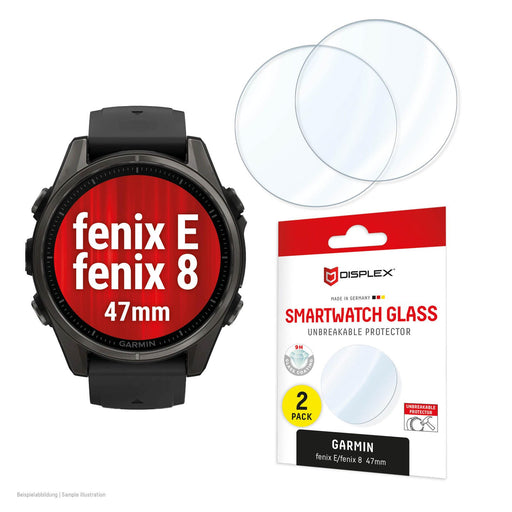 DISPLEX Unzerbrechliches Smartwatch Glass für Garmin fenix E/fenix 8 (47mm)