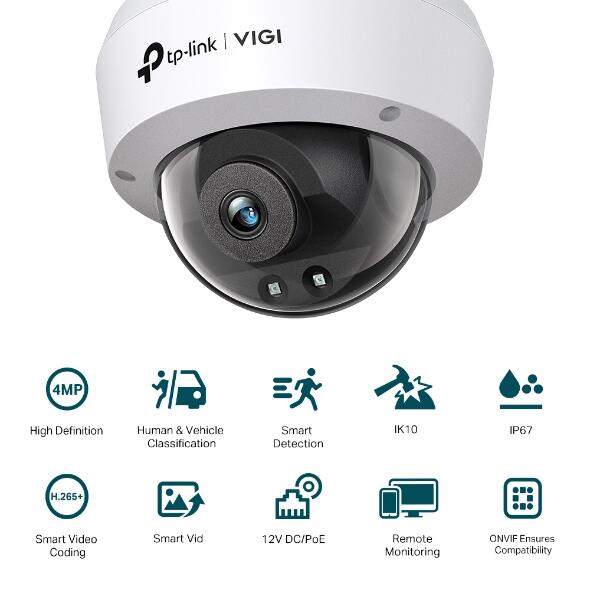 TP-Link VIGI C240I IR Netzwerk-Überwachungskamera für den Außenbereich mit 2,8 mm Objektiv