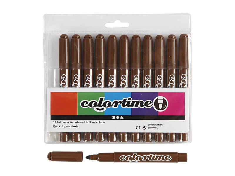 Creativ Company Brown Jumbo markers 12pcs.