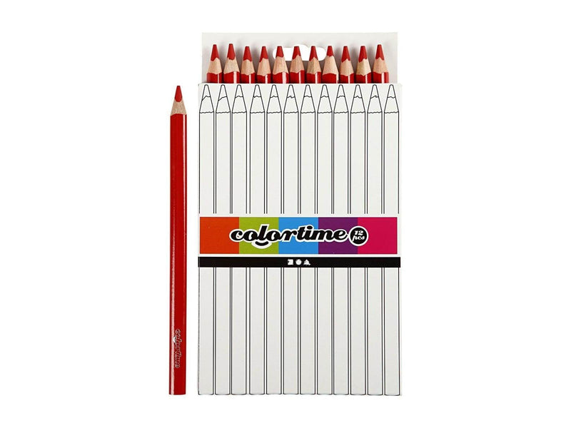 Creativ Company Triangular Jumbo colored pencils - Red 12pcs.