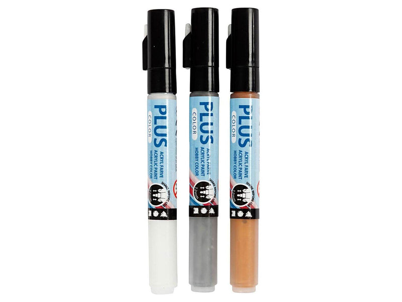 Creativ Company Plus Color Paints - Gold Silver Off-white