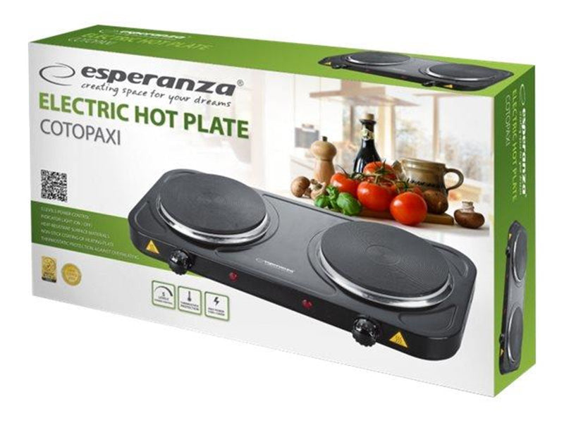 Esperanza ELECTRIC HOT PLATE COTOPAXI BLACK