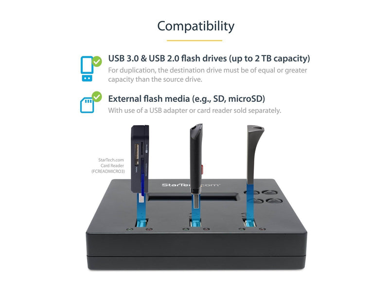 StarTech.com 1:2 Standalone USB 2.0 Flash Drive Duplicator und Eraser
