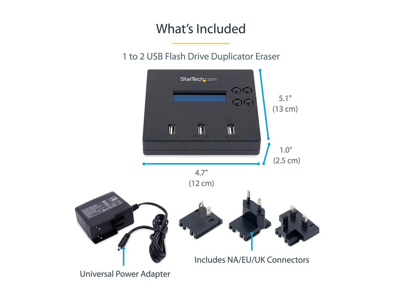 StarTech.com 1:2 Standalone USB 2.0 Flash Drive Duplicator und Eraser