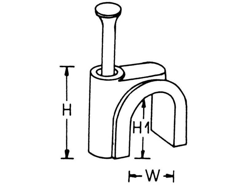 Pro Kabel Clip - Weiß - 14mm