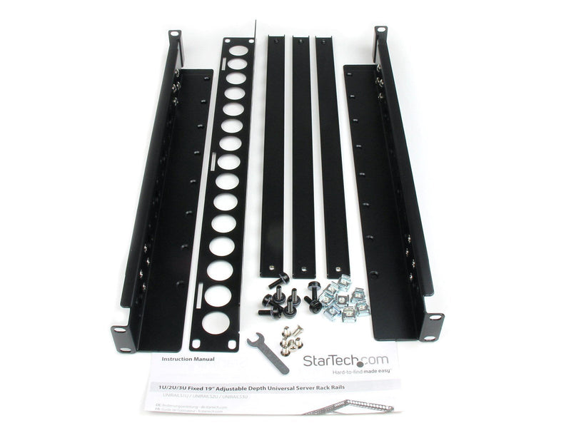 StarTech.com UNIRAILS1U - 1U - Fixed Rack Rails