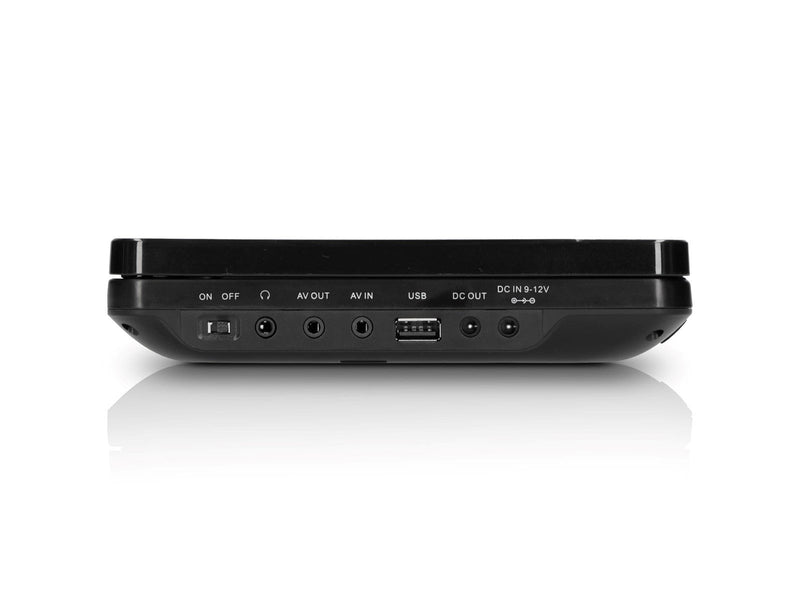 Lenco DVP-939 - 2x9" Portable DVD player with USB SD integrated battery 2x headphones and 2x bracket - Black