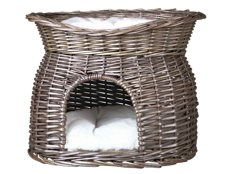 Trixie Wicker Pet Cave with Bed on Top Grey 54x43x37cm