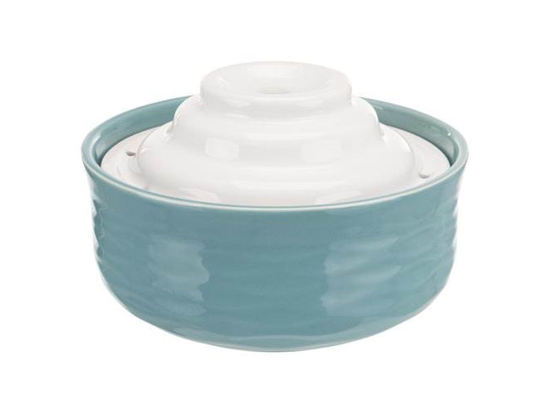 Trixie Drinking Fountain Vital Falls ceramic 1.5 l/ø 22 × 13 cm petrol/white