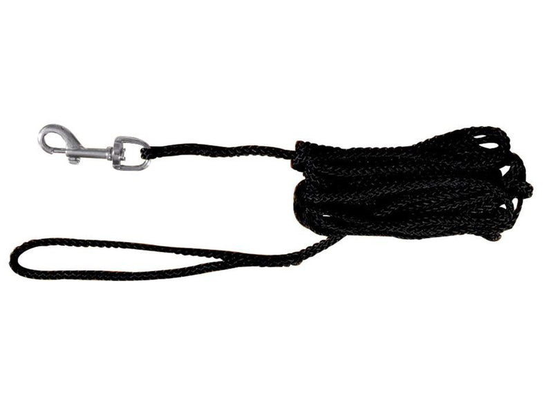 Trixie Tracking leash round S–M: 5 m/ø 5 mm black