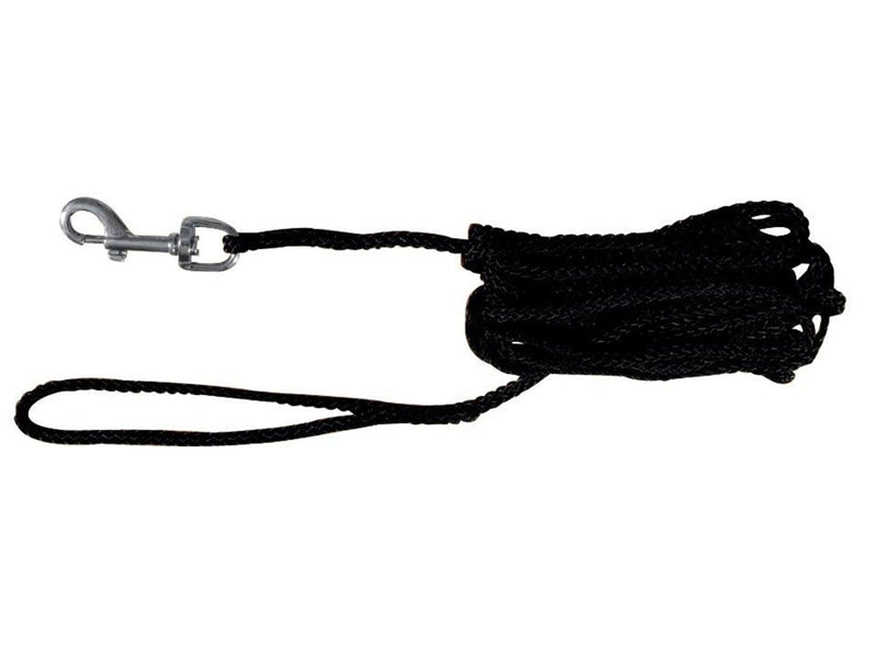 Trixie Tracking leash round S–M: 5 m/ø 5 mm black
