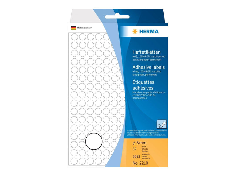 HERMA multi-purpose labels - 5632 label(s) - 8 mm round