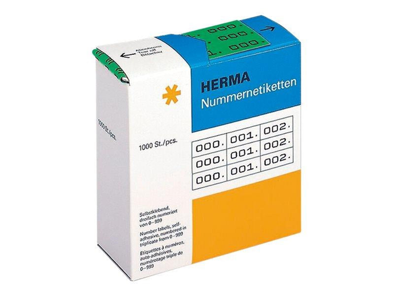 HERMA self-adhesive number labels - 3000 label(s) - 10 x 22 mm