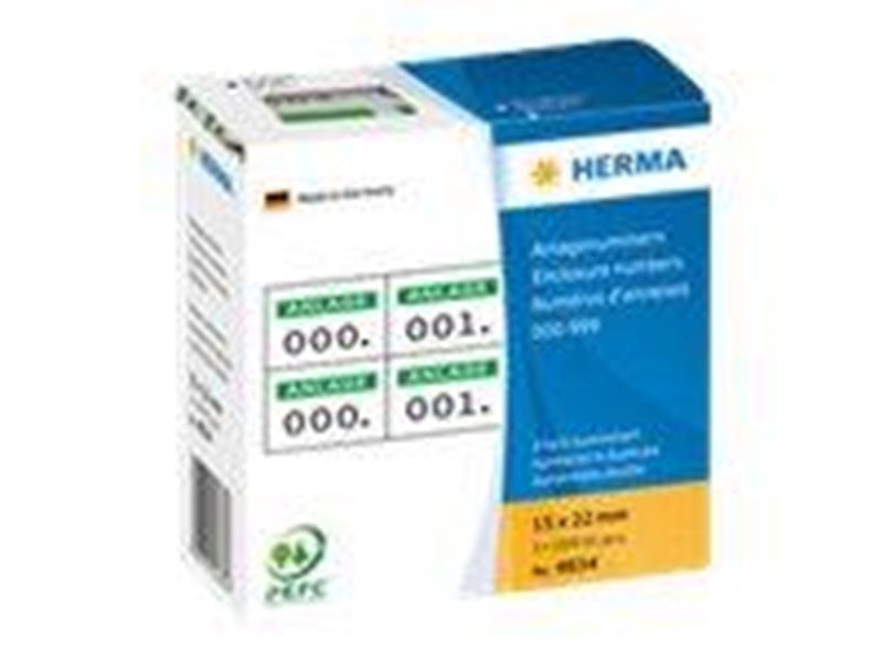HERMA self-adhesive number labels - 2000 label(s) - 15 x 22 mm