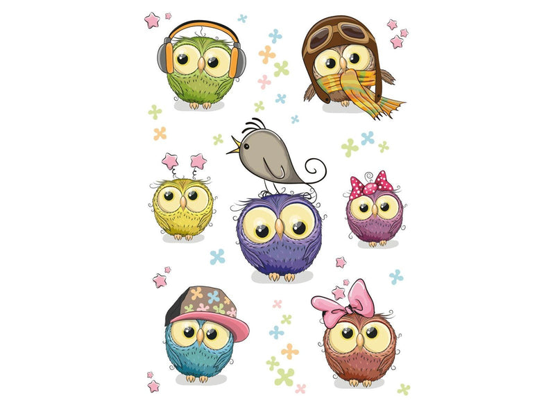 HERMA Stickers cute owls Transpuffy