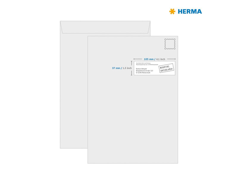 HERMA Coloured labels A4 105 x 37 mm green removable