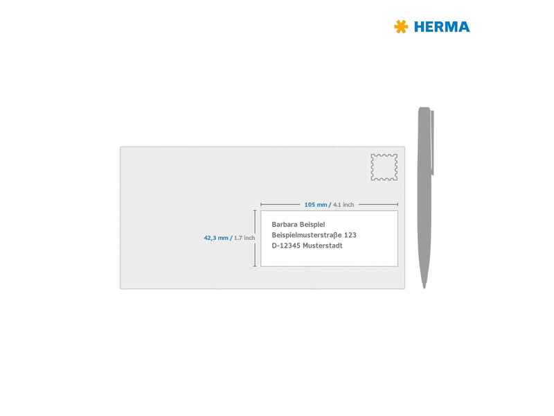 HERMA Coloured labels A4 105 x 42.3 mm green permanent adhesion