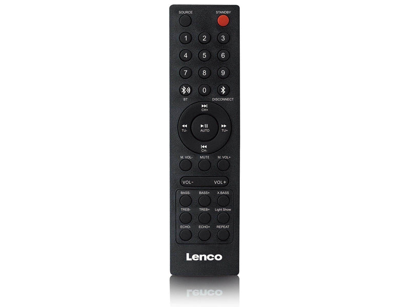 Lenco PA-200BK - PA with full front light animation TWS function - Black