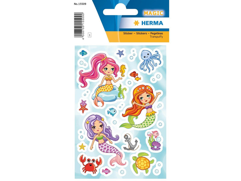 HERMA Stickers little mermaid Transpuffy