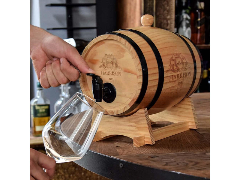 Mikamax Wooden Barrel Dispenser